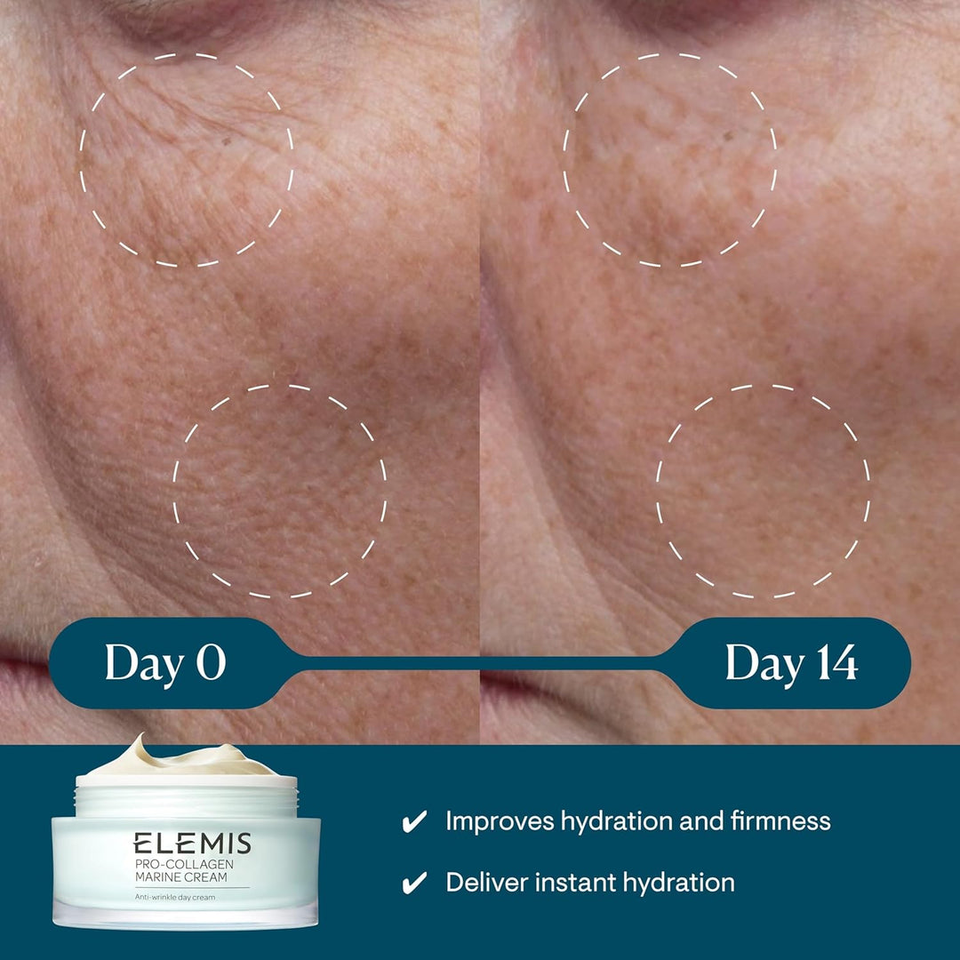 Crema ELEMIS Pro-colágeno marino, hidratante facial diario ligero a...