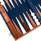 Juegos de backgammon premium para adultos, juegos de mesa de backgammon grandes de 17.5 pulgadas, juego de backgammon portátil de cuero sintético para viajes, regalos clásicos de juego de estrategia
