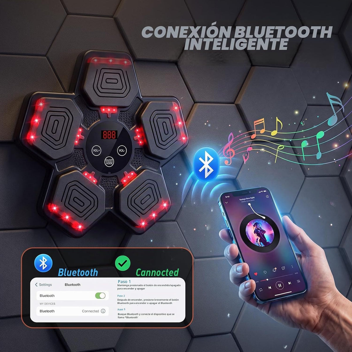 Smart Music Bluetooth Boxing Machine Toy para Kids y Adults