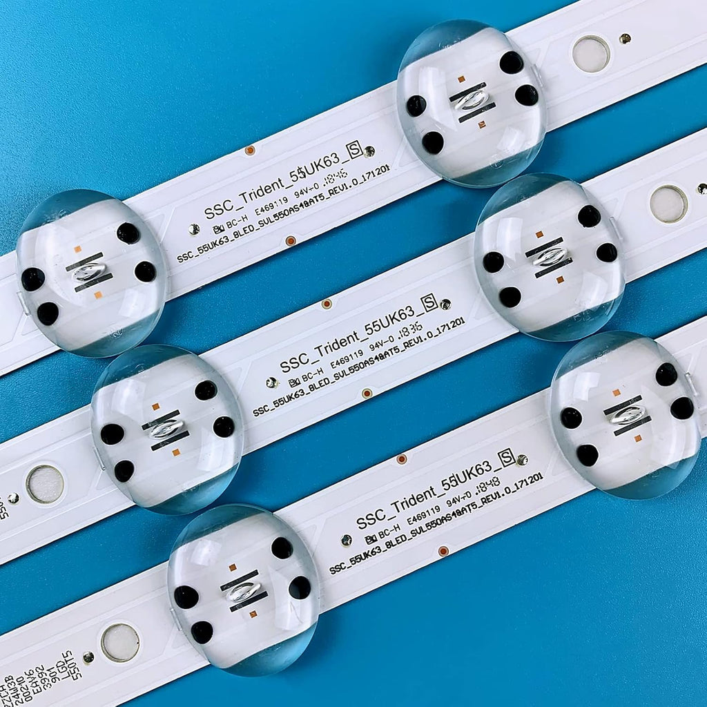 3 tiras de retroiluminación LED para LG 55 pulgadas TV SSC_Trident_55UK63 SSC_55UK63_8LED_SVL550AS48AT5 55UK6200PUA 55UK6300PUE 55UK6090PUA 55UM6910PUC 55UU340C 55UK6300PUA 55UM6910PUC 55UU340C 55UK6300PUA 55UM6910PUC 55UU340C 55 5UM69 50DUB 55UN7000PUB