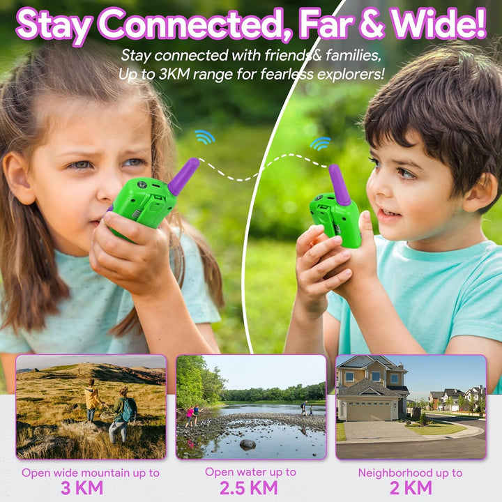Vvinca Walkie Talkies para niños recargables, juguetes con temática...