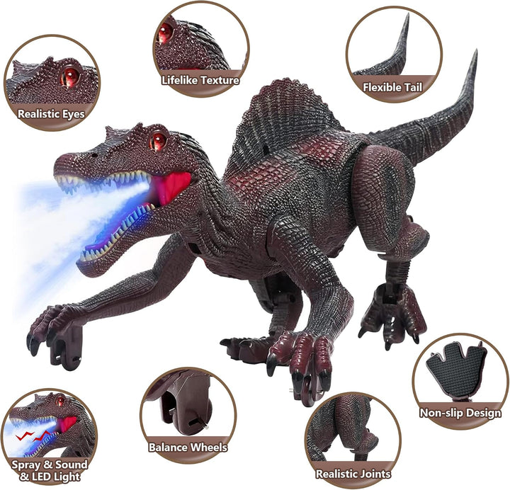 Juguetes de dinosaurio mejorados para niños de 3 a 7 años, Spinosau...