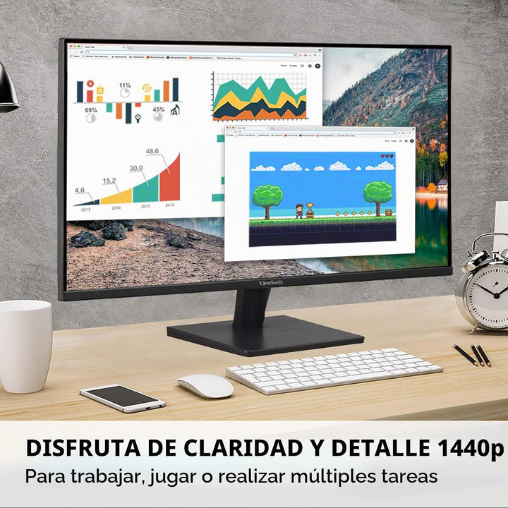 ViewSonic VA2715-2K-MHD Monitor de 27 pulgadas 1440p, pantalla LED...
