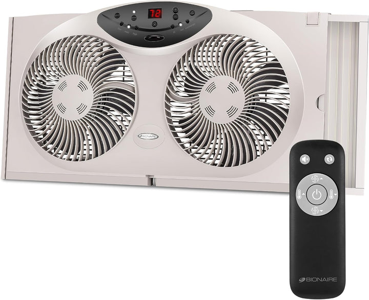 Bionaire Ventilador de Ventana con Aspas de Flujo de Aire Reversibl...
