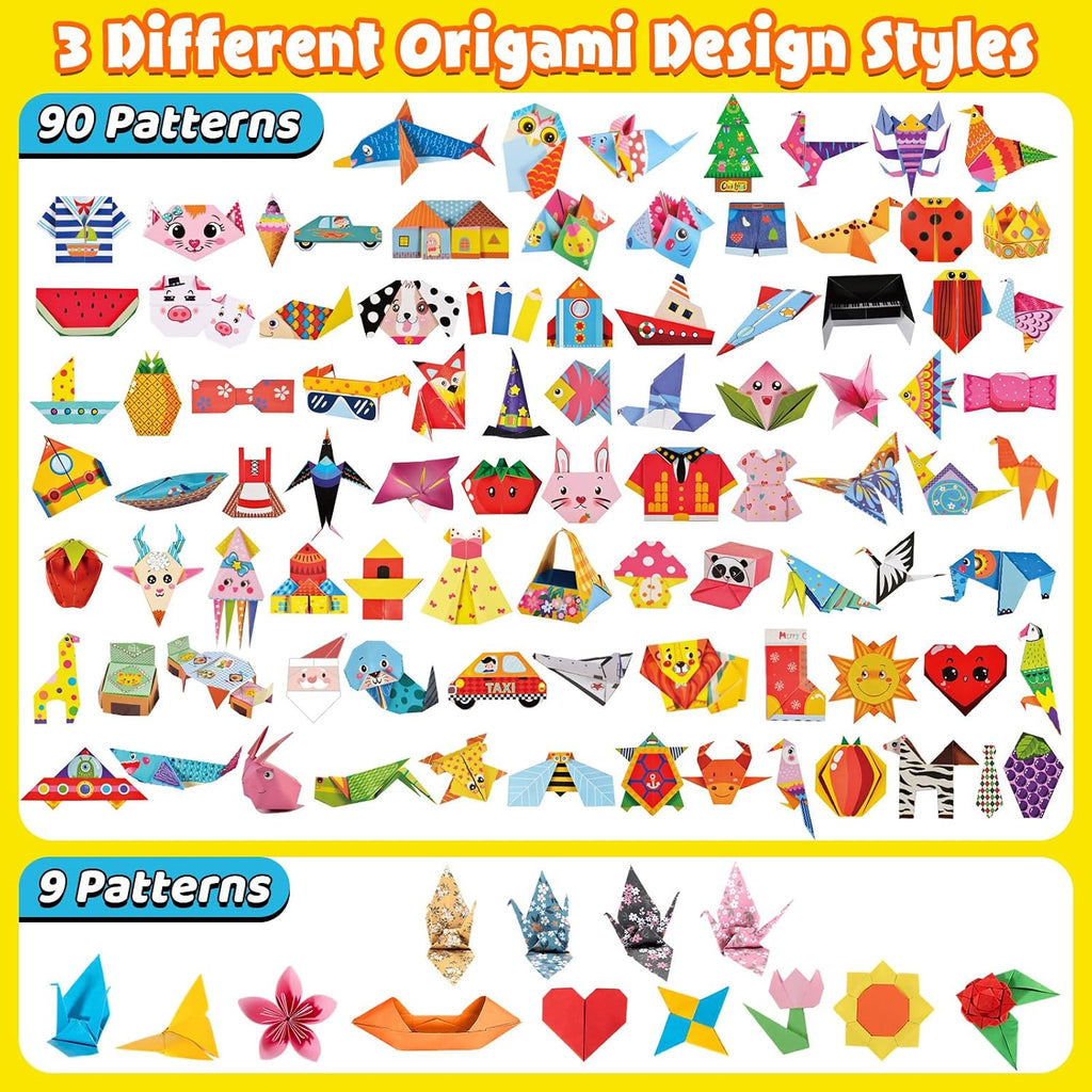 Funtopia Más de 700 piezas de cuentas pop para artes y manualidades para niños de 4 a 6 años y kit de origami para niños de 8 a 12 5 a 8 años