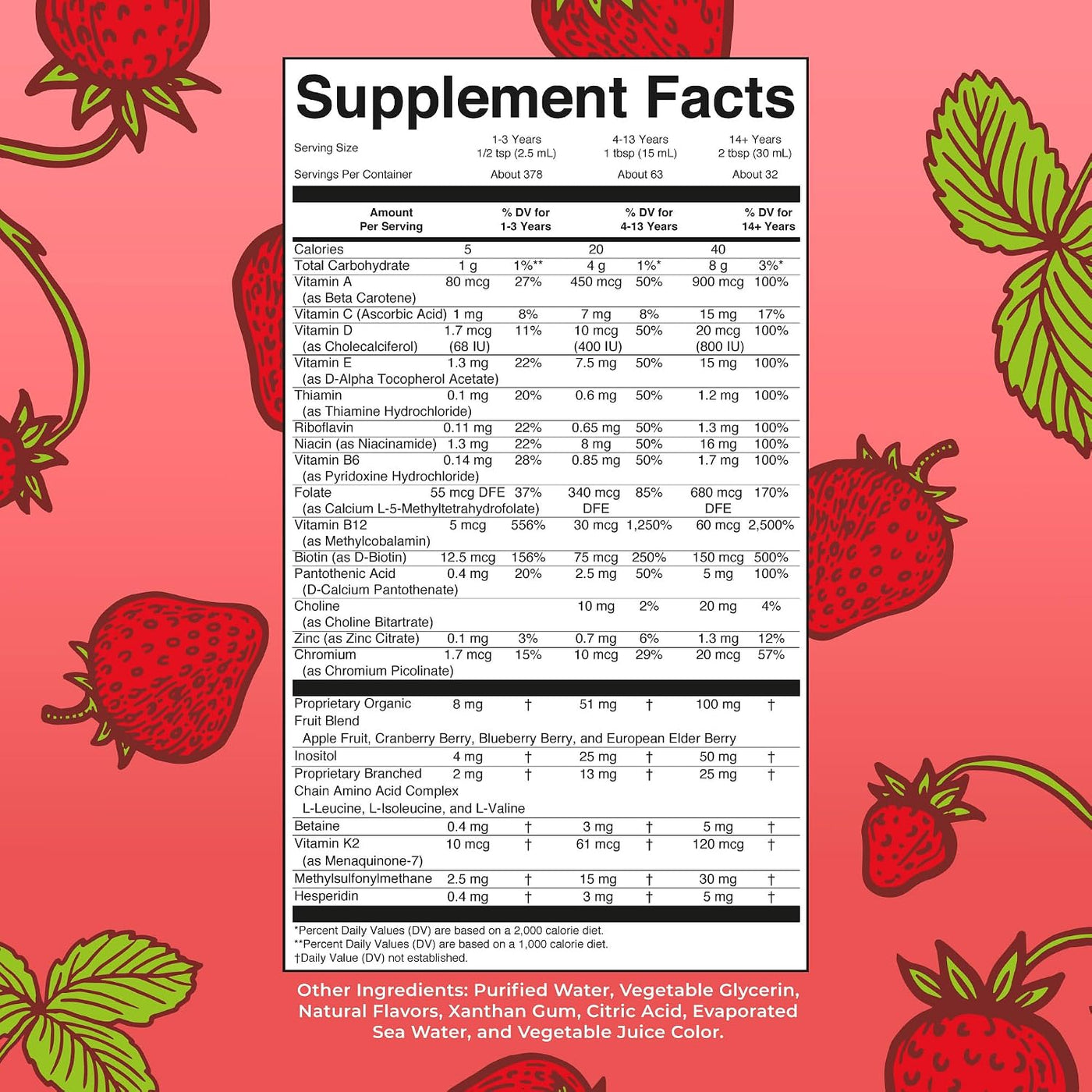 MARYRUTH'S Multivitamínico líquido matutino (fresa) y multimine...