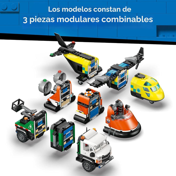 LEGO City Airplane, Service Truck &amp; Hovercraft Remix Juguete de...