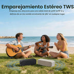 JUOVI Altavoz Bluetooth IP68 Soporte impermeable TF tarjeta, entrada AUX