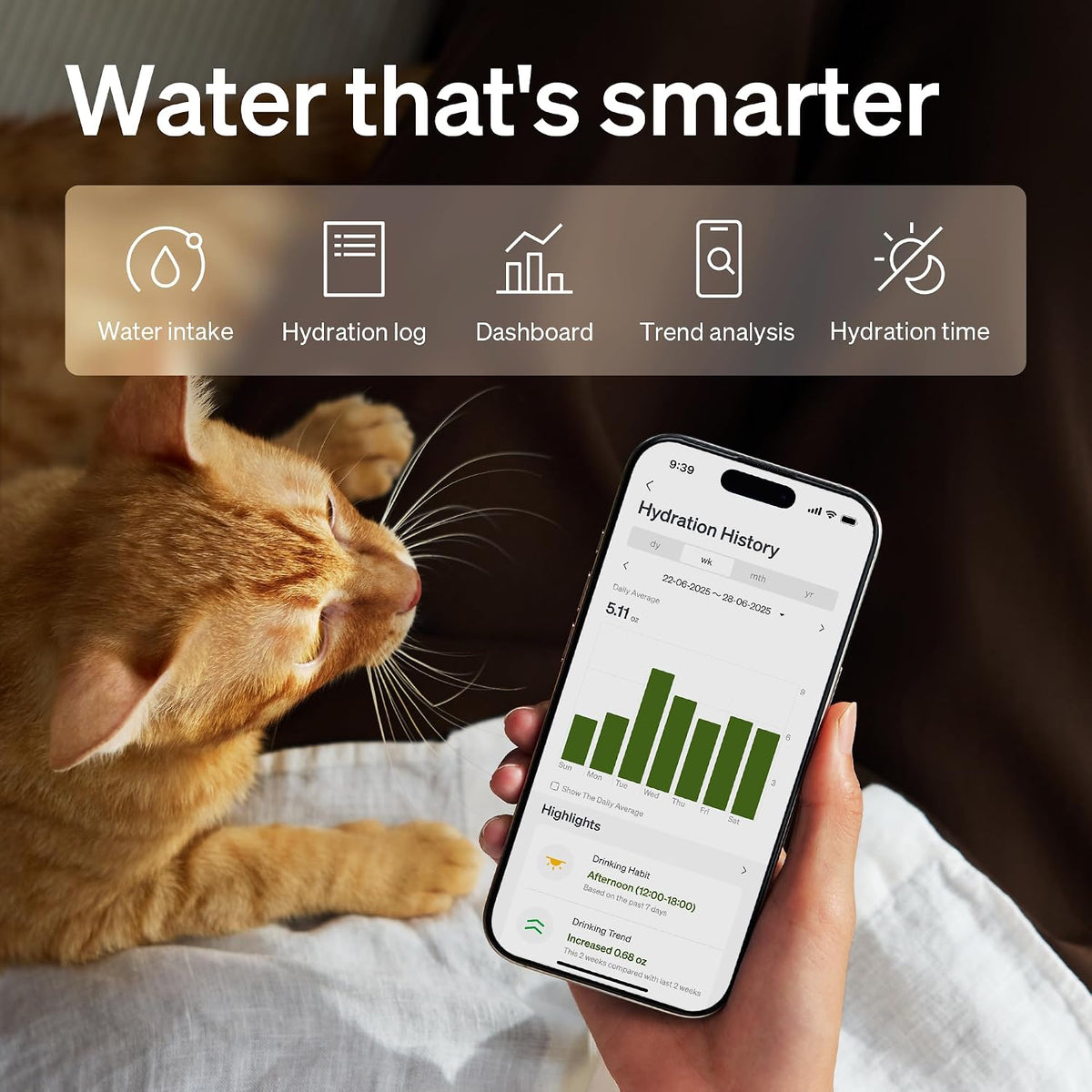 PETLIBRO Fuente de Agua para Gatos Bandeja de Acero Inoxidable, Fuente para Gatos Inalámbrica a Batería, Fuente para Mascotas 3L/101oz con Monitoreo por App, Fuentes Silenciosas para Beber, Fácil Limpieza 5G WiFi Dispensador para Gatos