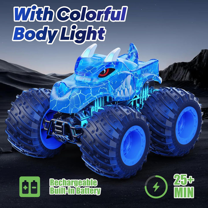 BAODLON Coche Monstruo de Control Remoto, Camiones Monstruo RC de 2...