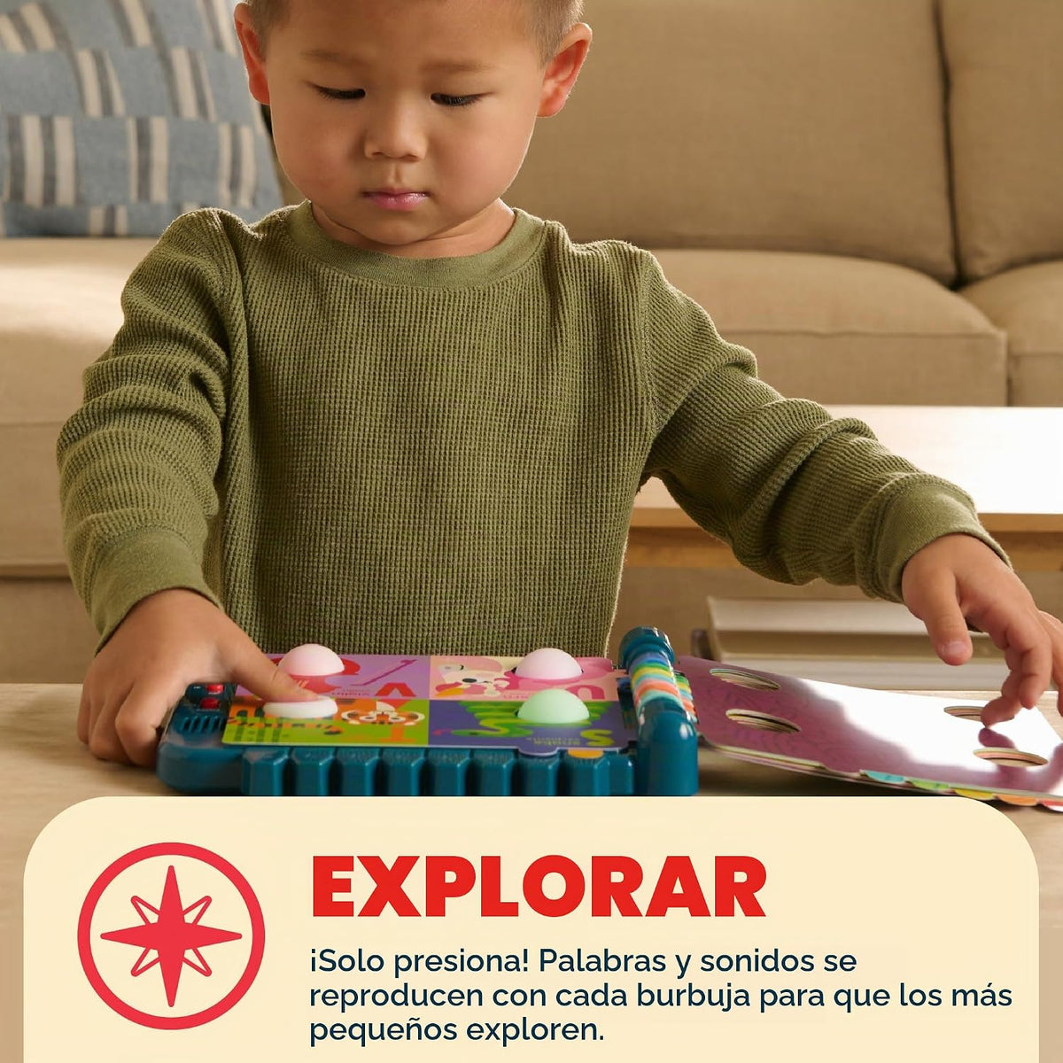 Chuckle & Roar Pop It! Book ABCs - Libro de aprendizaje interactivo iluminado con Pop it!
