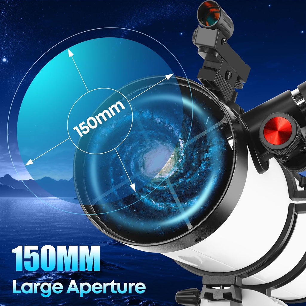 Telescopio de astronomía profesional 150EQ para adultos de alta