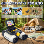 Binoculares para niños con visión nocturna, pantalla HD de 2.4 pulgadas y zoom de 10X para fotos y videos, binoculares de aventura al aire libre, observación de aves, campamento, senderismo