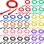 Xinnun 32 cuerdas de salto de PVC para fitness, cuerda de saltar ajustable de 9.2 pies, cuerda versátil irrompible con mango de plástico para mujeres y hombres, entrenamiento de resistencia, ejercicio