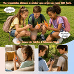 Walkie talkies de video para niños, cámara abatible y linterna, paquete de