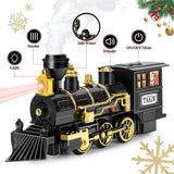 BainGesk Juego de tren de Navidad con vapor luces y