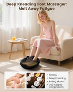 COMFIER Masajeador de pies elegible para FSA con calor, máquina masajeador de pies Shiatsu elegible para HSA para fascitis plantar, amasamiento y compresión para dolor neuropatía, se adapta hasta