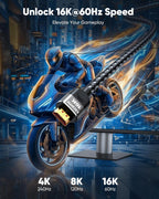 Highwings Cable HDMI de fibra óptica 16K 8K 2.2 40FT, 96Gbps ultra alta