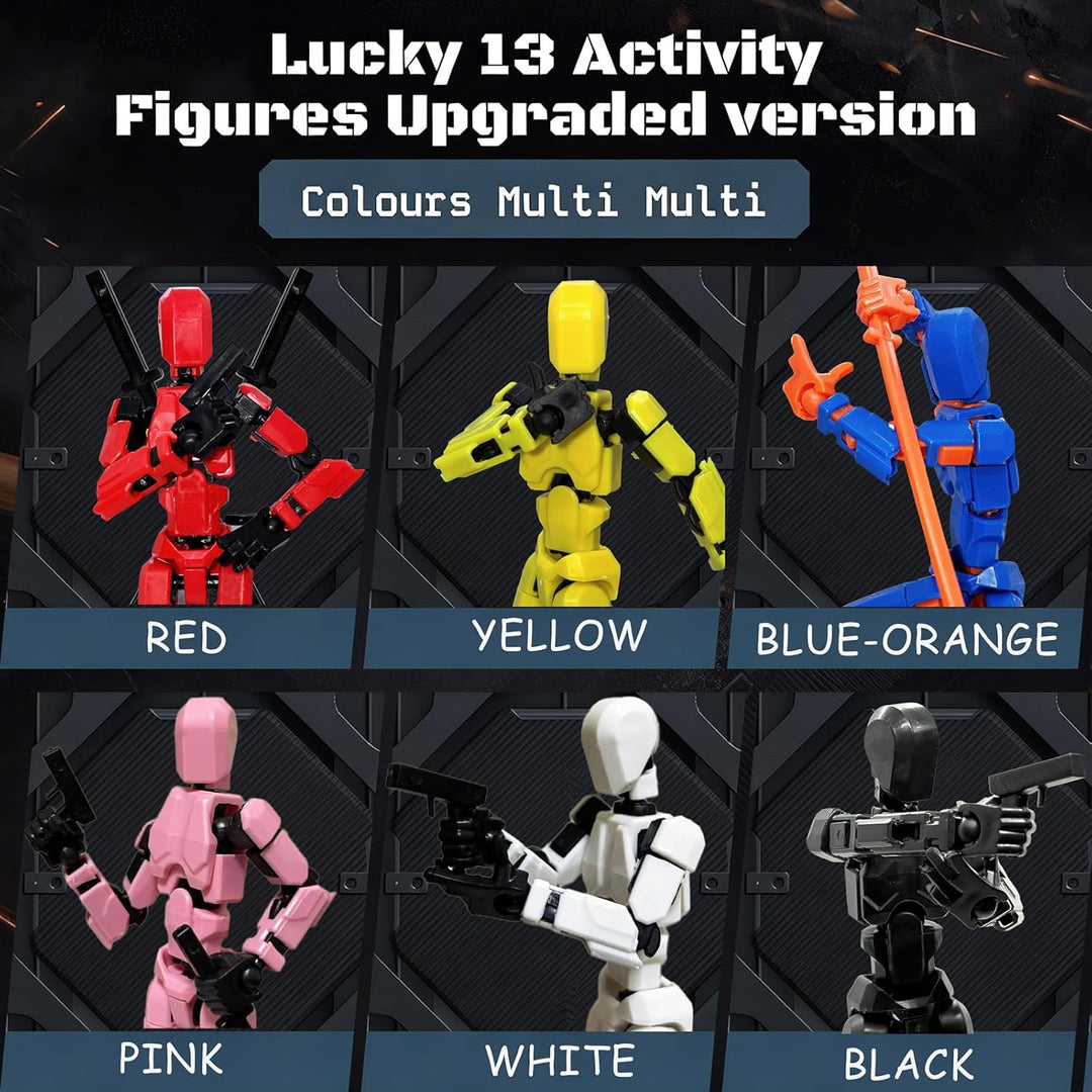 Juego de 6 figuras de acción T13 (ensamblaje completado), muñeco mó...