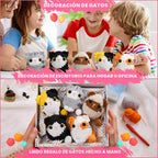 MAGIMUSE Kit de ganchillo para principiantes, kit de ganchillo para principiantes con tutoriales en video paso a paso, kits de animales de ganchillo DIY para manualidades, suministros de tejido