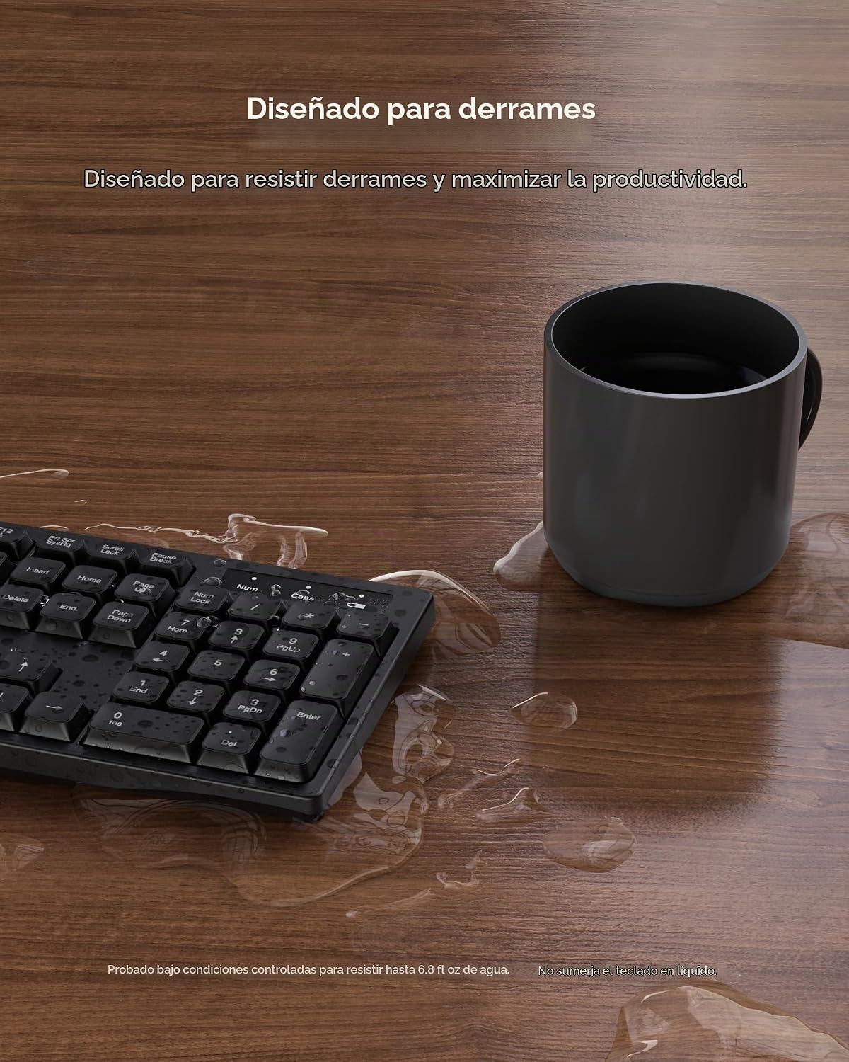 Belkin Combo de teclado y mouse inalámbricos, receptor USB-A, negro...