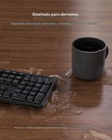 Belkin Combo de teclado y mouse inalámbricos, receptor USB-A, negro...
