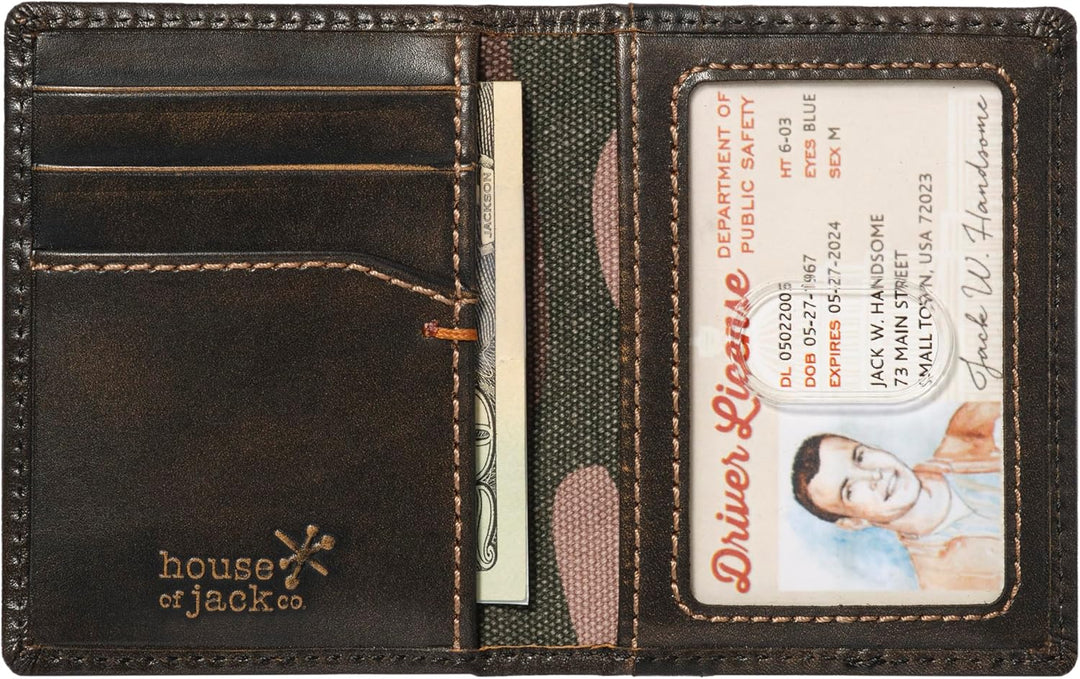House of Jack Co. Cartera delgada para hombre, bolsillo frontal min...