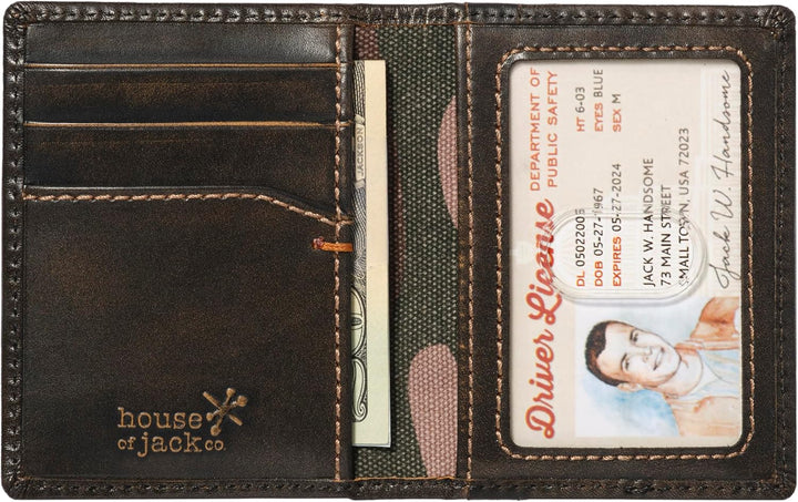 House of Jack Co. Cartera delgada para hombre, bolsillo frontal min...