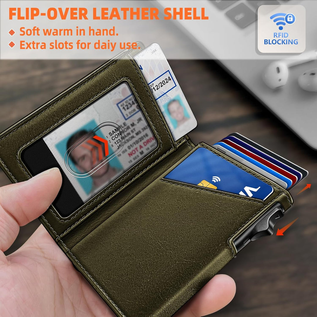 BULLIANT Billetera con clip para dinero, billetera delgada para reg...
