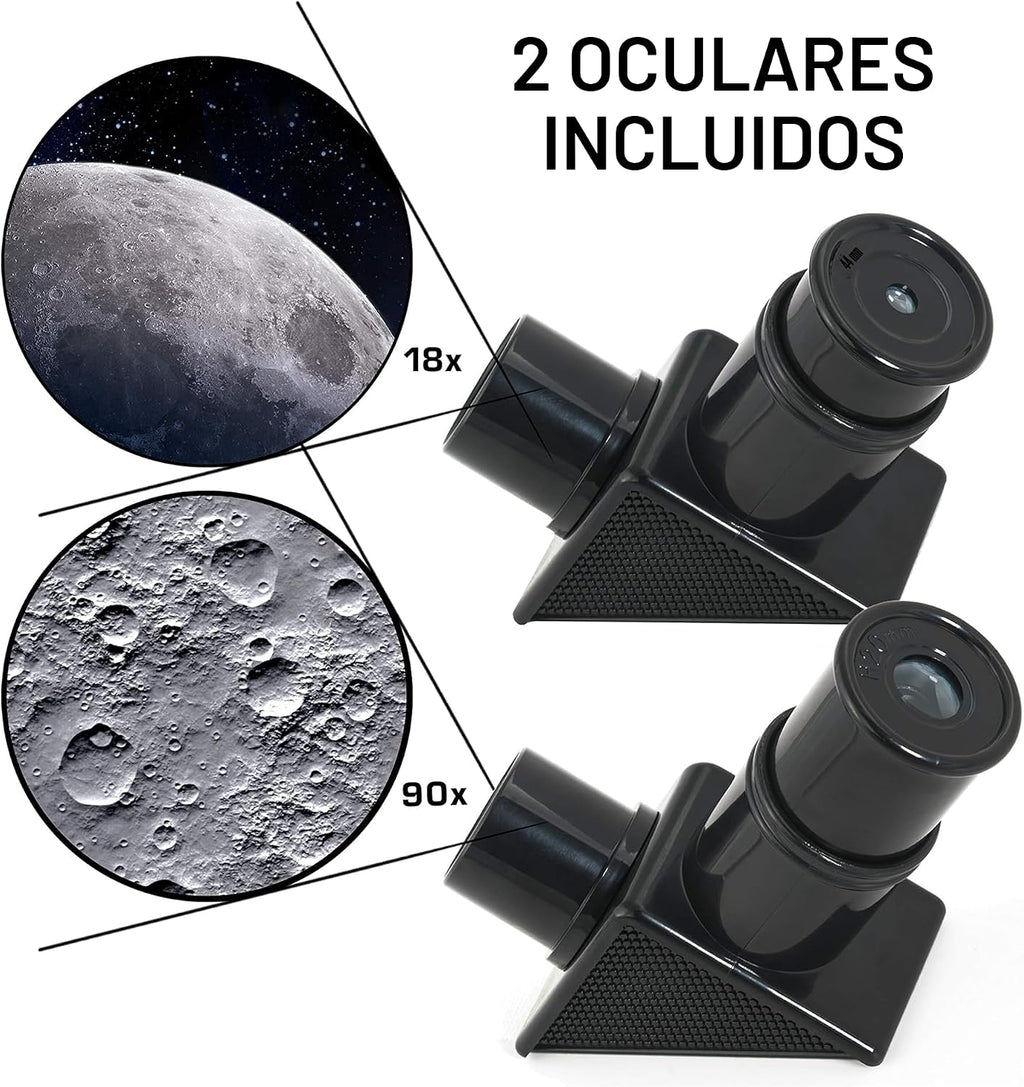 NASA Lunar Telescope para Kids Ages 8-12 con Tripod y Finder Scope