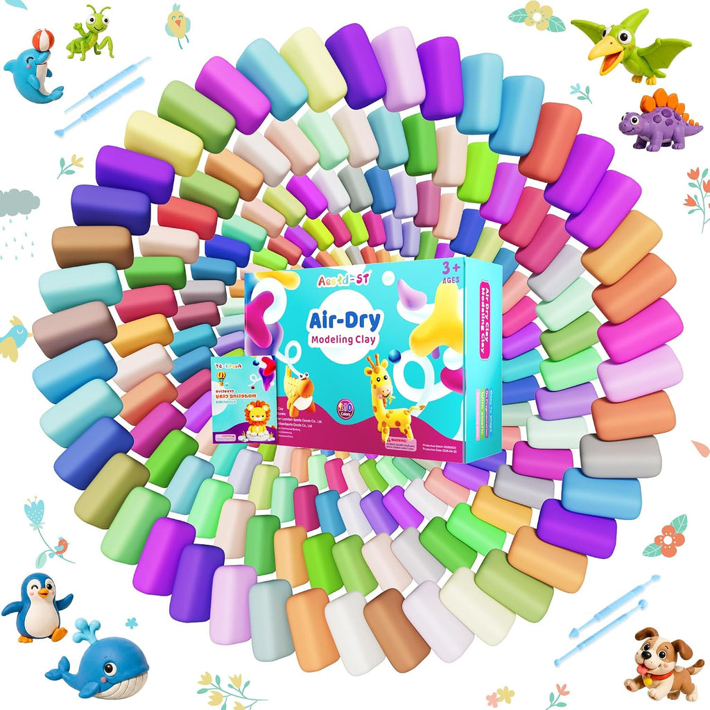 Air Dry Clay 210 Colores, Arcilla de Modelado para Niños, Arcilla Mágica DIY
