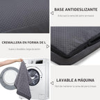 Cama de jaula para perros impermeable, camas para perros medianos, terciopelo rosa, suave, esponjosa, lavable, cama para perros con funda extraíble y parte inferior antideslizante, 35 x 22 pulgadas