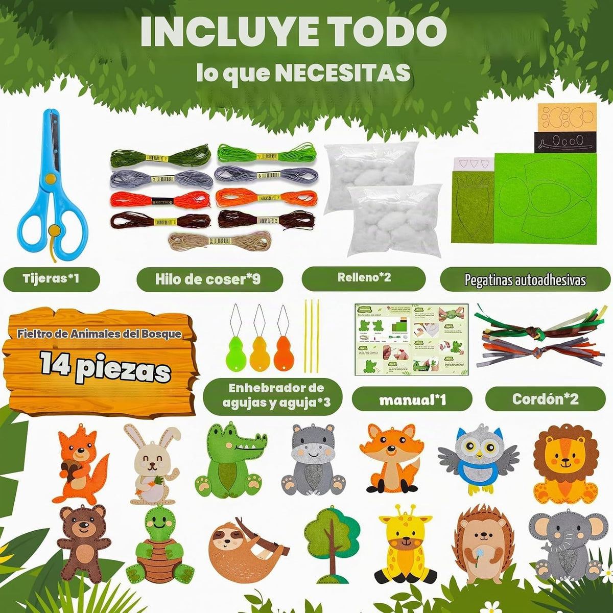 Garma Kits de costura para niños, kit de manualidades de fieltro de