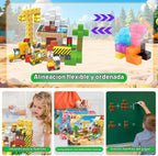 ToyUnited - 200 bloques magnéticos iluminados, bloques de construcción magnéticos, apilables, temática de construcción, STEM Montessori sensorial, regalos de cumpleaños, juguetes para niños y niñas de 3 a 12 años