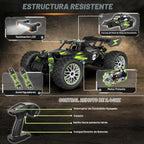 Geoxor Coche de control remoto a escala 1:14 de más de 30 KM/H de alta velocidad, cuerpo de aleación, autos RC rápidos para niños de 8 a 12, 2.4 GHz, todo terreno, camión a control remoto con 2