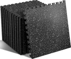 SUPERJARE Suelo de goma superior de goma de 0.56 pulgadas de grosor y 48