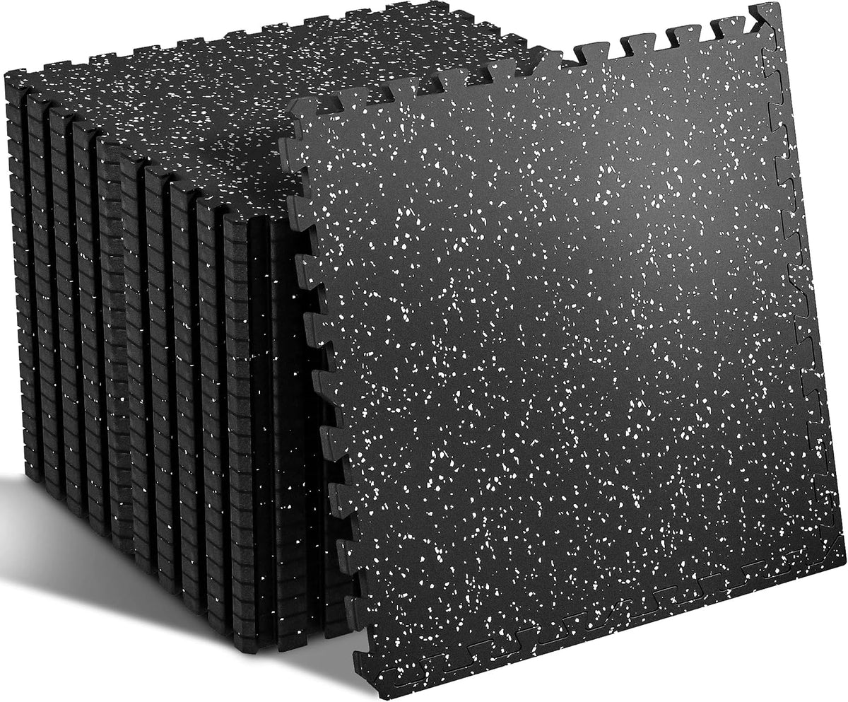 SUPERJARE Suelo de goma superior de goma de 0.56 pulgadas de grosor y 48