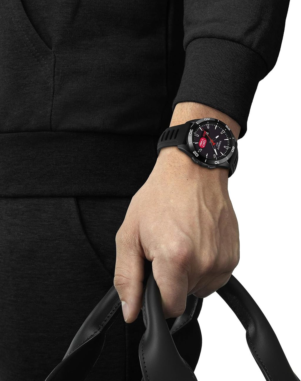 Tissot T-Touch Connect Sport, reloj solar de cuarzo suizo, 1.693 in, esfera negra, reloj unisex