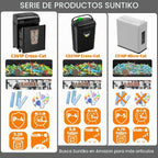 Suntiko Trituradora de papel P-4 de corte cruzado resistente de 18 hojas