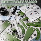 Kits de avión modelo de metal, proyectos STEM para niños de 8 a 12 años, juguetes educativos de construcción, modelo de avión de metal para niños y niñas de 8, 9, 10, 11, 12 años