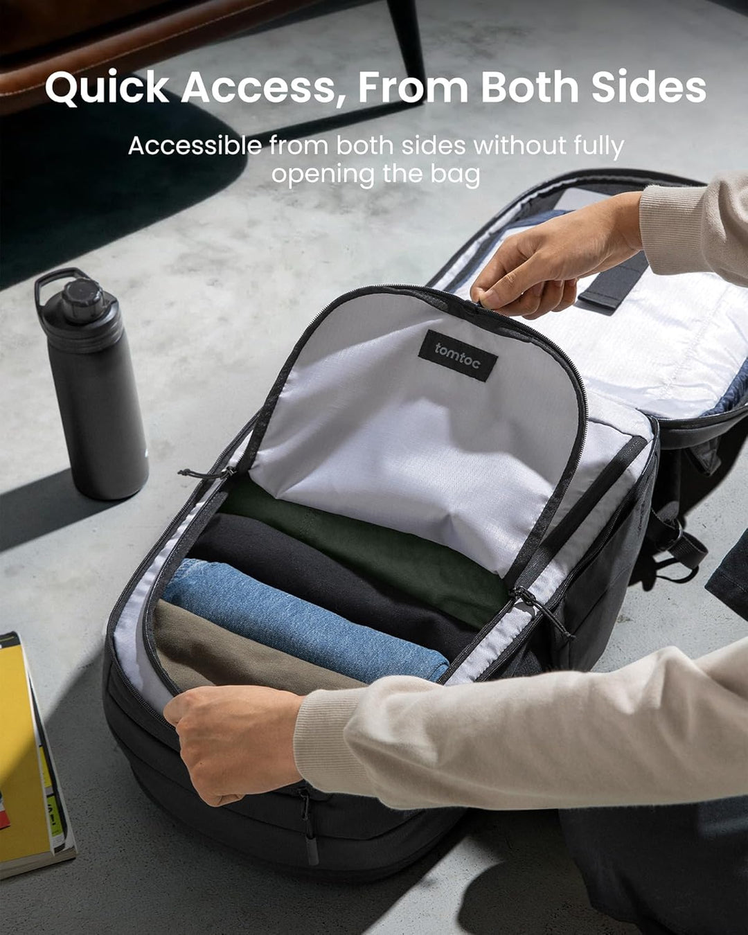Tomtoc T77 \u2013 Mochila para portátil grande, bolsa de trabajo de...