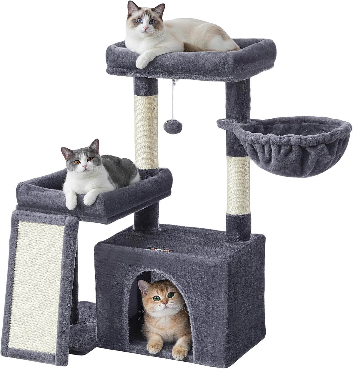 Feandrea Árbol para gatos, torre para gatos de 33.8 pulgadas, postes