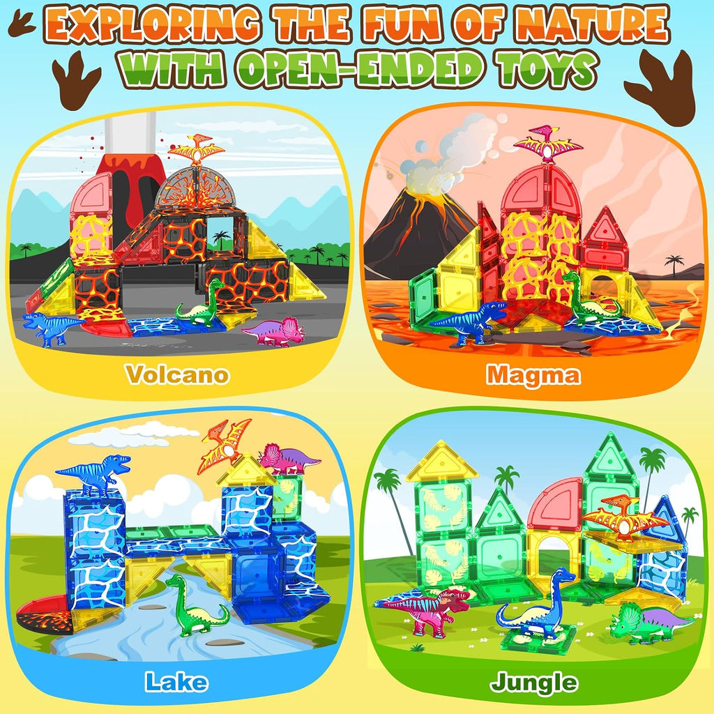 Juego de bloques magnéticos de bloques magnéticos de lava para niños mayores de 3 años
