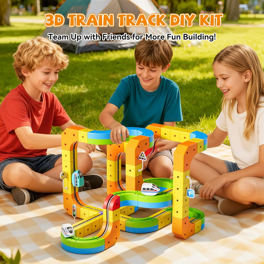 Juego de tren eléctrico mejorado pista infinita 3D con