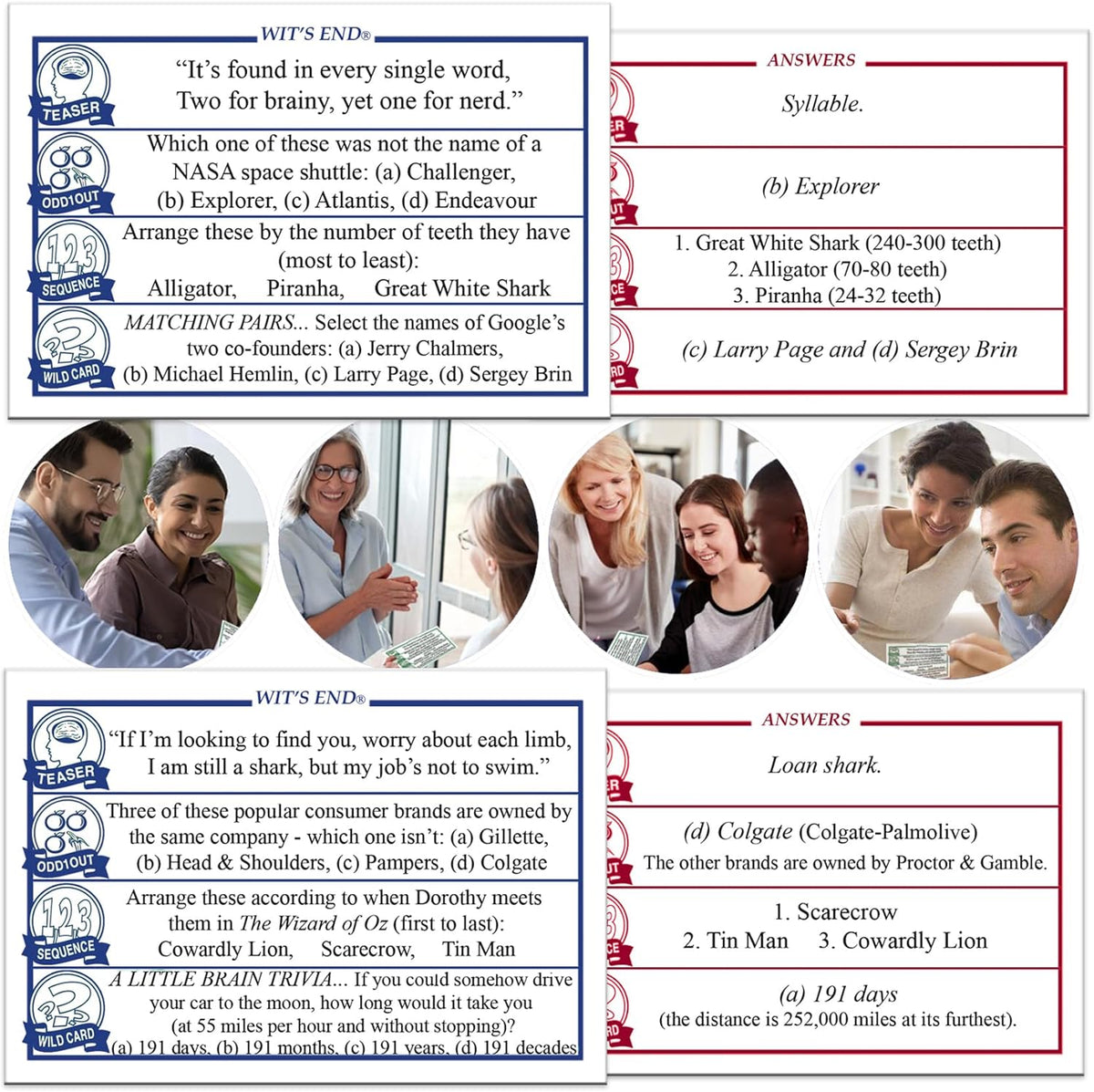 Wit's End — Smart, Mind-Bending Trivia & Brain Teaser Game ese Will Challenge tu Wits & Knowledge — Adult & Family Night Fun
