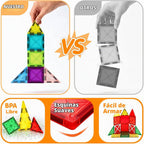 Azulejos magnéticos para niños, juego de juguetes de construcción