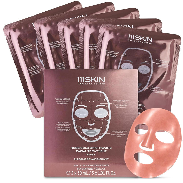 111SKIN Máscara de tratamiento facial iluminadora de oro rosa | Sin...