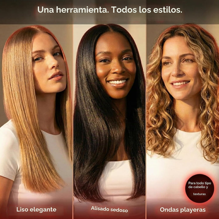 Nicky Clarke Plancha plana infrarroja, alisadora de pelo de titanio...