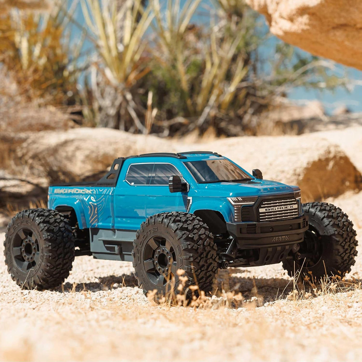 ARRMA Camión RC 1/10 Big Rock 4X4 223S BLX BRUSHLESS Street Truck RTR (baterías y cargador no incluidos) con DSC, (azul), ARA4312V4T3