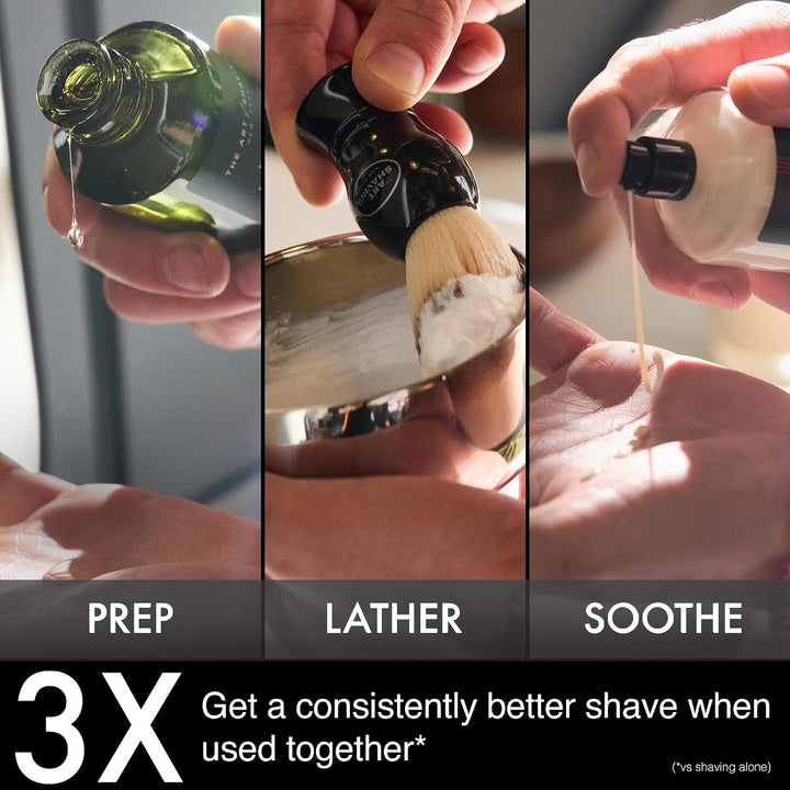 El arte de afeitar el aceite de barba pre afeitado para hombres